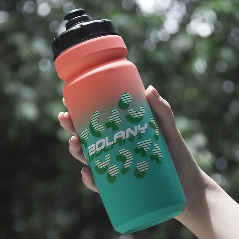 BOLANY 750ML Sports Bottle Water Bottle Bicycle Portable Kettle Gradient Color Plastic Cycling Bike Mountain Bike Supplies
