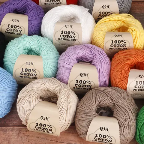 6pcs Cotton Soft Breathable Yarn Thread Set-Perfect for Hand Knitting, Crocheting, Weaving Hats, Scarves, Dolls, Bags, Sweaters