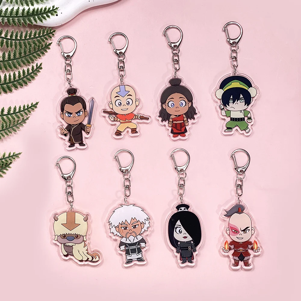 1/11Pcs Cartoon Avatar: The Last Airbender Acrylic Car Keychain Backpack Pendant Bag Charms Accessories Decoration Holiday Gifts