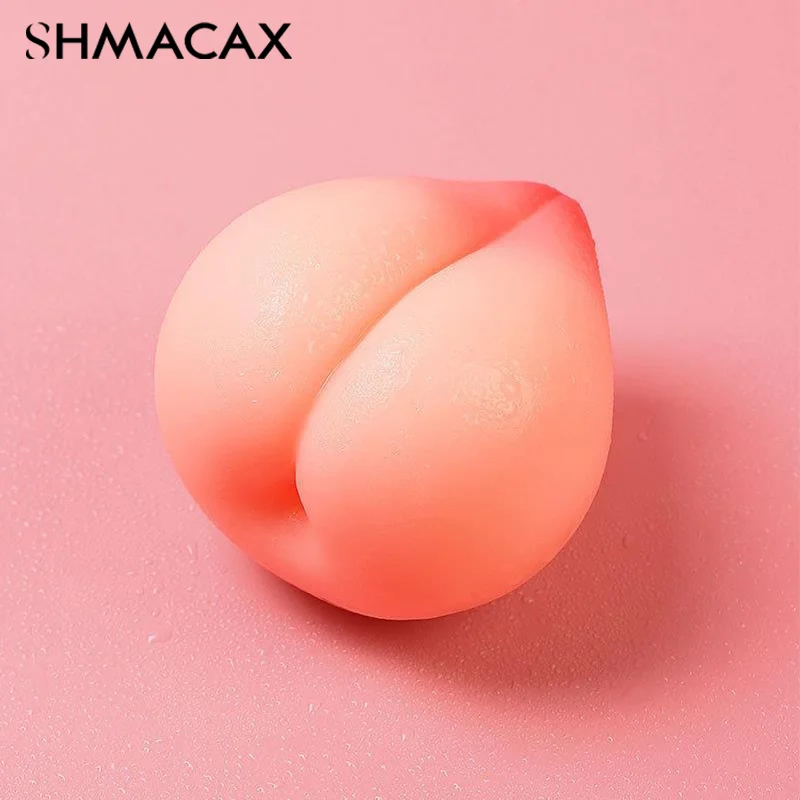 Juicy Peach Soft Decompression Squeeze Release Ball Decompression Tool Simulation Peach Silicone Toy Handmade Gift Fidget Toy