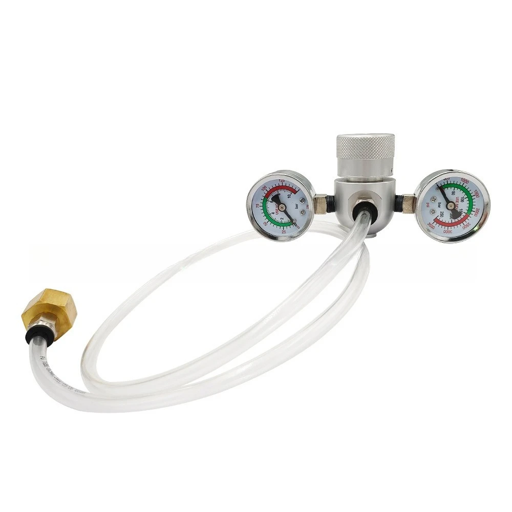 

N2O Pressure Regulator & Charging Adapter for 0.95L/580g Cylinder – for Whipped Cream Dispenser, Kitchen/Cafe Use