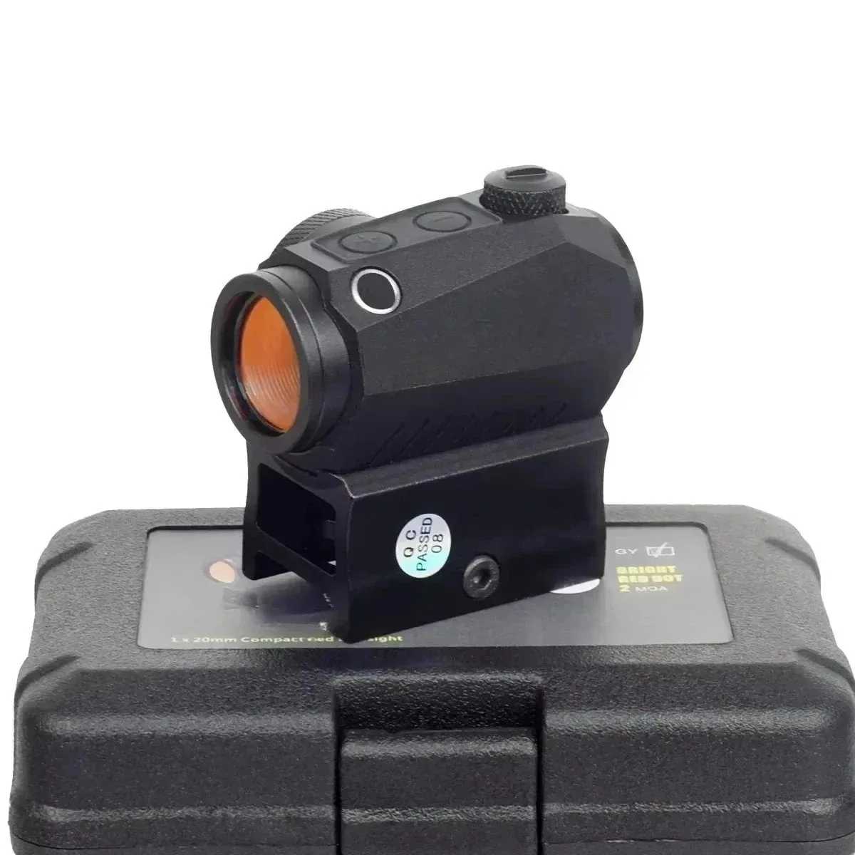 R5 1x20mm 2 MOA Red Dot Sight Reflex Hunting Scope With Mount Riser 20mm Rail Co-Witness Holographic For AR15