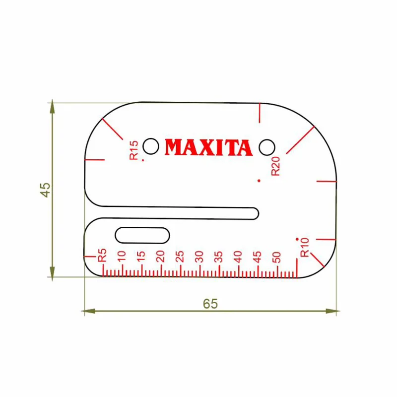 MAXITA aluminum alloy manual leather cutting accessories auxiliary tool leather chisel pull plate practical cutting ruler tool