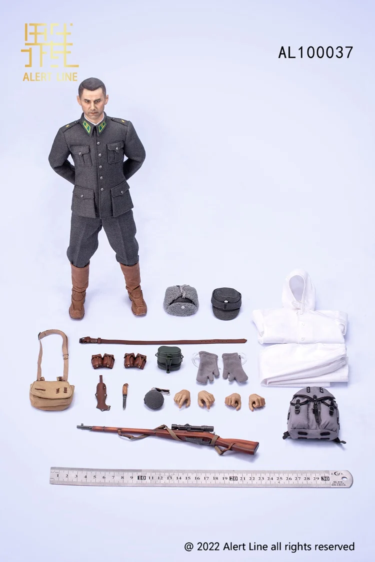 Linea di avviso AL100037 scala 1/6 WWII esercito finlandese soldato maschio Action Figure modello con arma per i fan da collezione