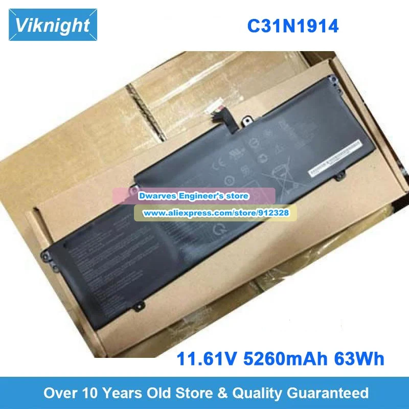 C31N1914 Battery  11.61V 5260mAh 63Wh for ZenBook 14 Ultralight UX435EAL UX425QA UX425UG UX435EA UX435EG UX435EGL