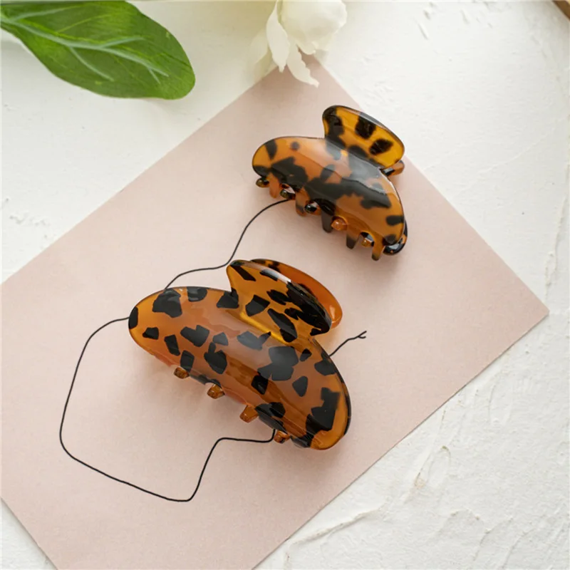 High Quality TortoiseShell Acrylic Acetic Acid Hair Claw Clips Korean Fashion Big Size Custom Hair Accessories