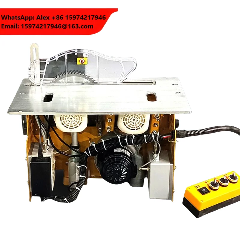 Advanced Woodworking Station Featuring Precision Sliding Table Saw And Mobile Power Stand