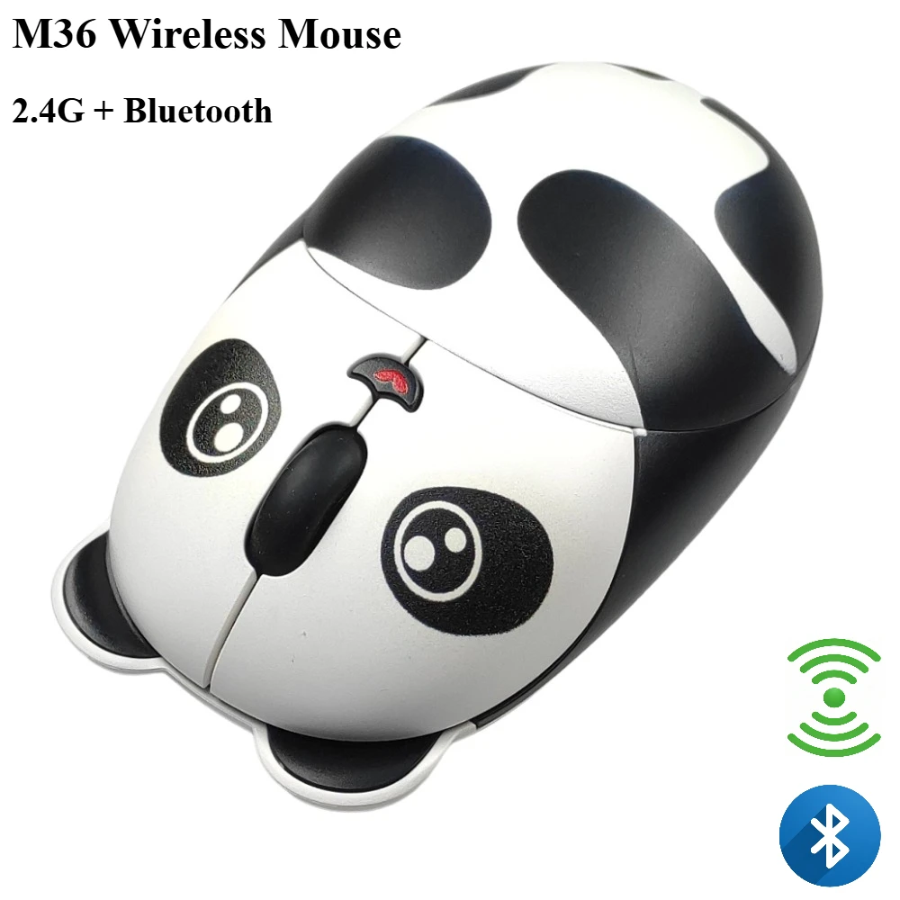

dM36 mouse Panda 2.4g Bluetooth dual-mode wireless mouse cartoon animal Pet cute and convenient desktop laptop universal