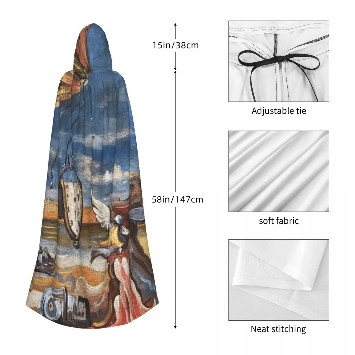 Płaszcz z kapturem Czarownica Średniowieczny Kostium Cosplay Peleryna