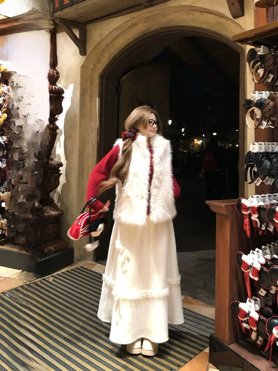 

Женская теплая юбка миди A-силуэта из серебристого бархата с узором Fair Isle, двусторонняя, нелиняющая, больших размеров, от Anne Cosite