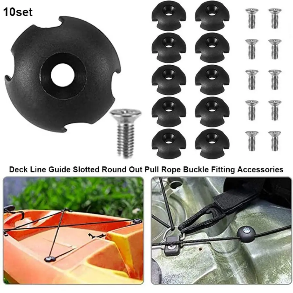 

10 комплектов, новые черные направляющие для палубы, пряжки с прорезями, нейлон 31 мм, закругленная веревка, детали пряжки, аксессуары для фитинга
