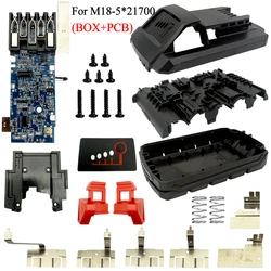 5* 21700 Li-ion Battery Plastic Case PCB Protection Circuit Board Box Shell For Milwaukee for m18 18V 20V 4Ah Lithium Battery