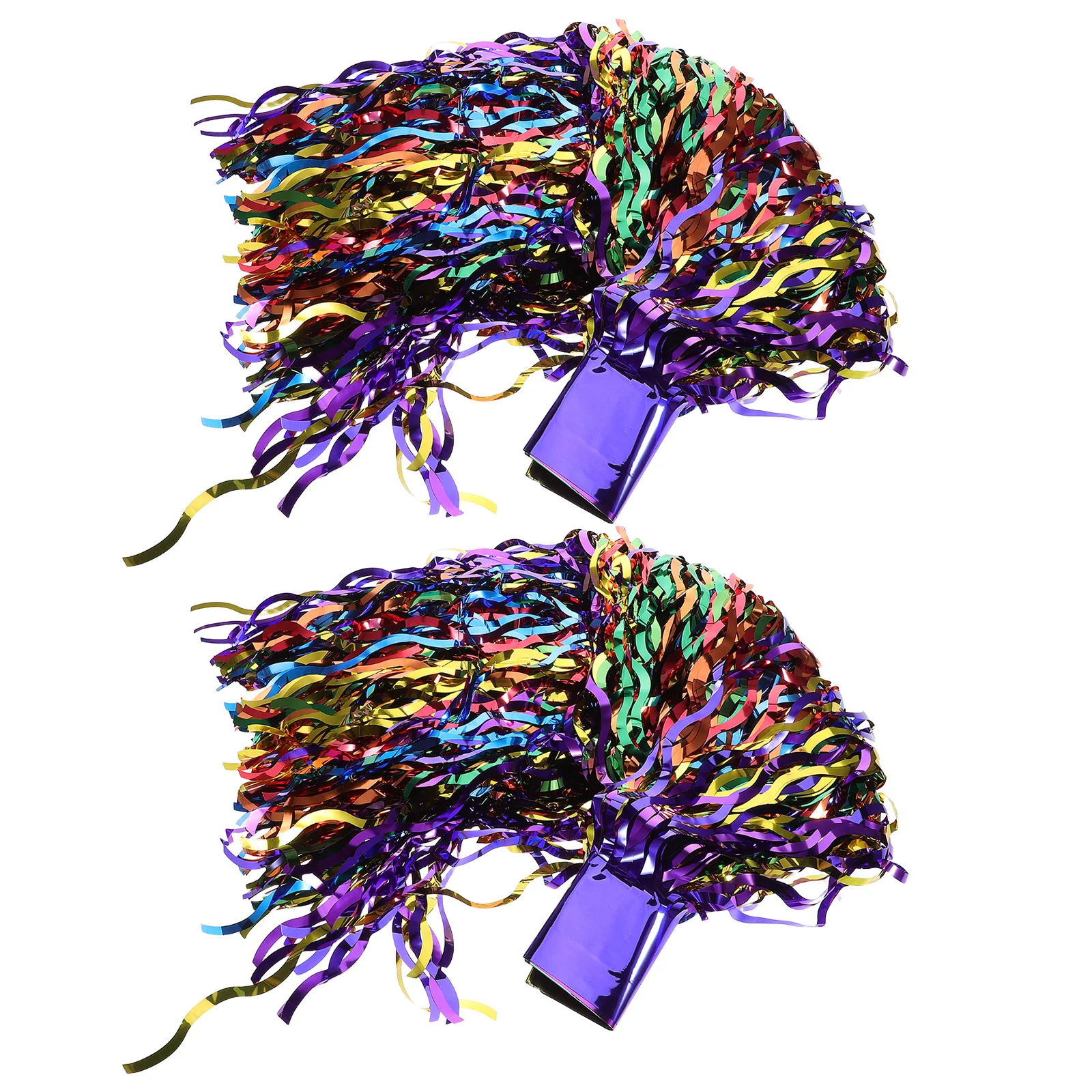 

2Pcs Rainbow Table Skirt Unicorn Theme Metallic Tinsel Wavy Fringe Birthday Wedding Party Decorations Float Skirt