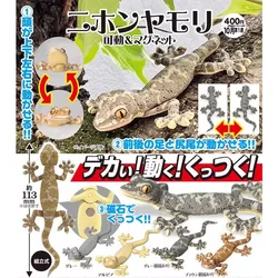 Original KITAN CLUB Lizard Gecko Gashapon Qversion Movable Fridge Magnet Animal Anime Action Figure Model Toy Gift Collection