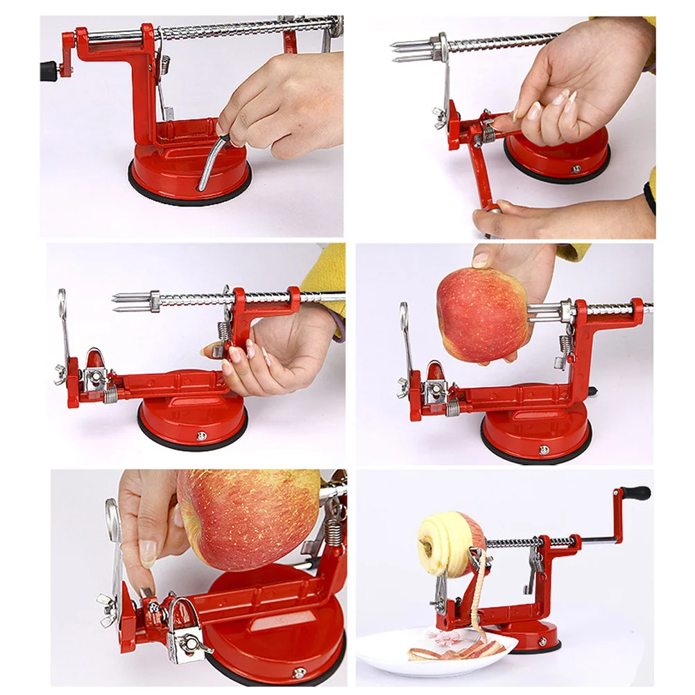 

Multifunction Peeler Slicer Corer 3 in 1 Apple Peeler Machine Aluminum Alloy Material Anti Rust Healthy Safe Kitchen Helper