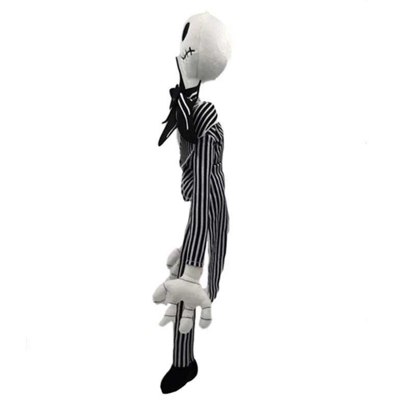 50cm anime pesadelo antes do natal figura jack skellington pelúcia macio boneca brinquedos travesseiro de pelúcia skellington jack