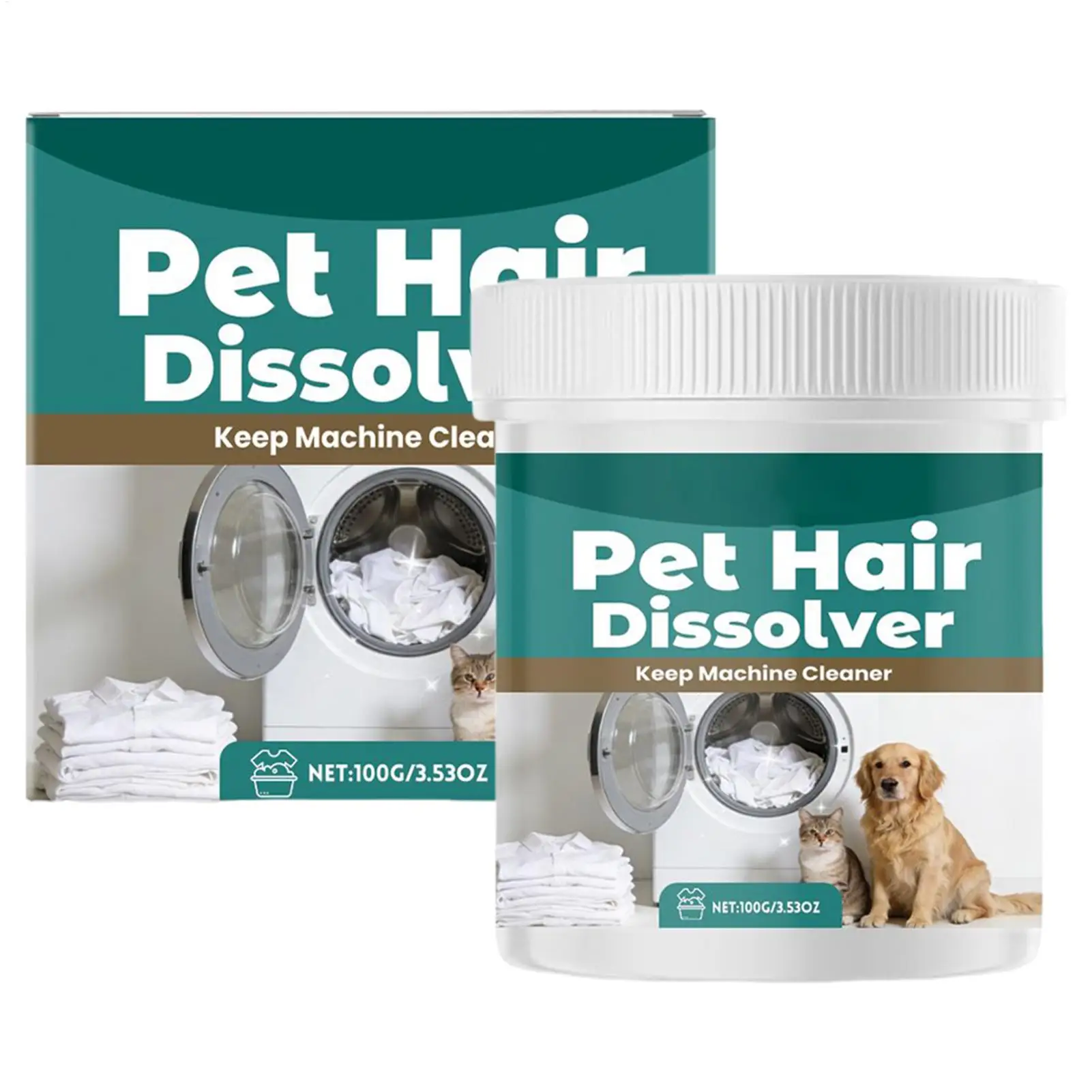 Pet Hair Dissolver Laundry Cleaner Washing Machine Hair Remover Detergent Additive for Clothes Carpet Bedding Fabric Towel
