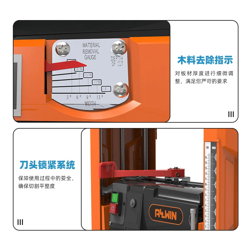 Multi-purpose electric planer woodworking flat planer household desktop single-sided planer 330mm large workbench