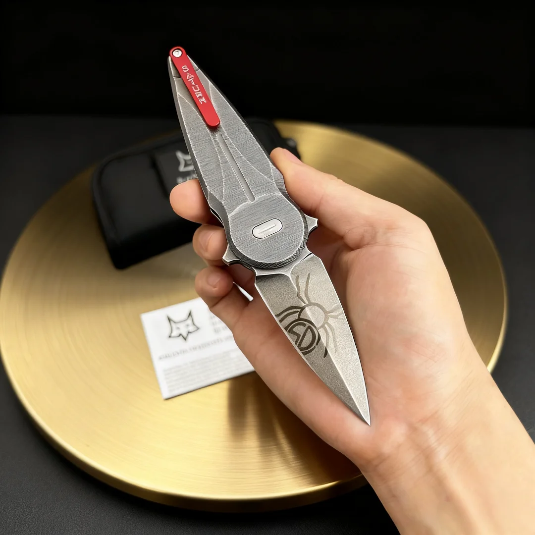 FX551- سكين EDC صغير مخصص، سكين قابل للطي هدية رائعة قابلة للتحصيل، سكين فواكه مريح وحاد من الفولاذ N690