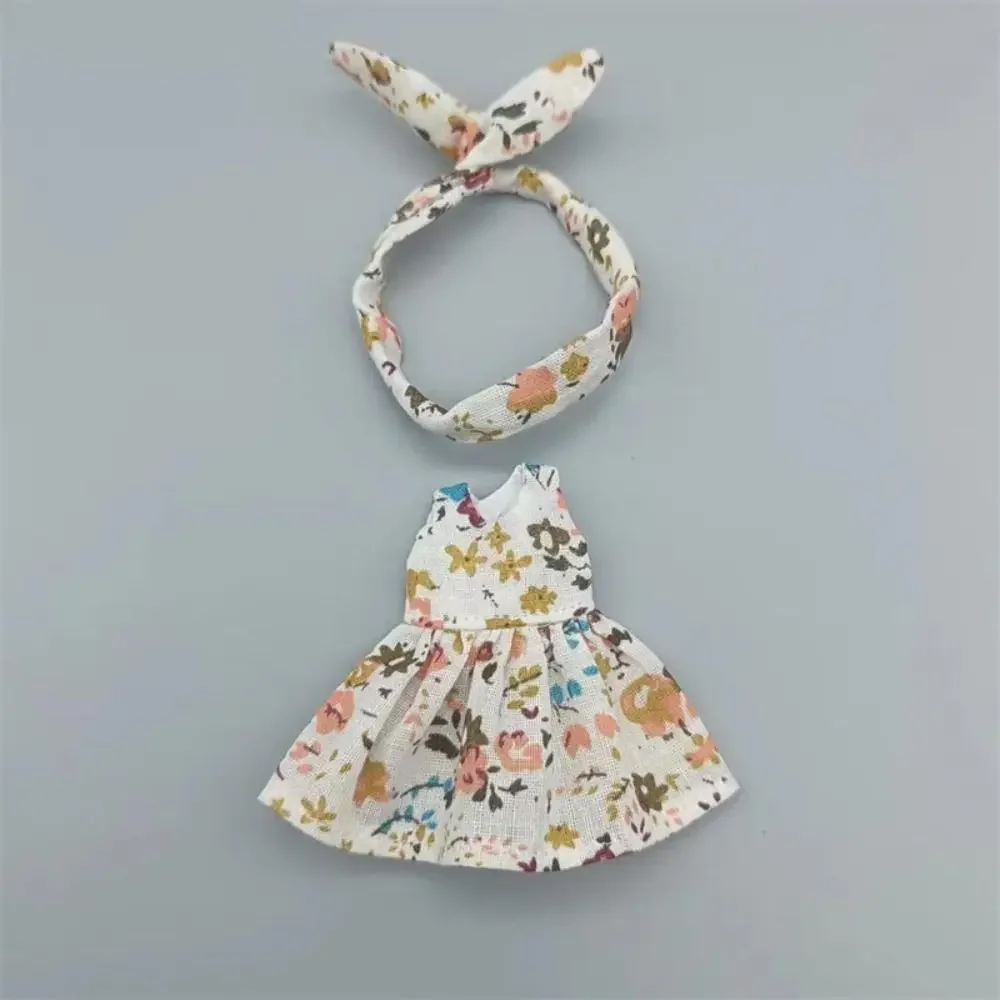 High Quality Handmade Printed Dresses Fashion Accessories Doll Clothes Skirt 11 Styles Dolls Tops For 1/11 OB11 Dolls/1/12 BJD