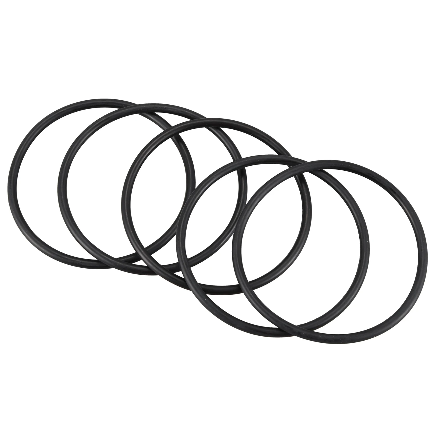 A75K 5 PCS 80 mm External Dia 4 mm Thick Filter Rubber O-Ring Seal Black