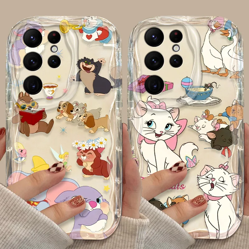 Disney Marie Cat Dalmatians Clear Case For Samsung Galaxy S24 Ultra S23 S22 Plus S21 S20 FE A25 A55 A35 A15 A16 A05 A05S A06