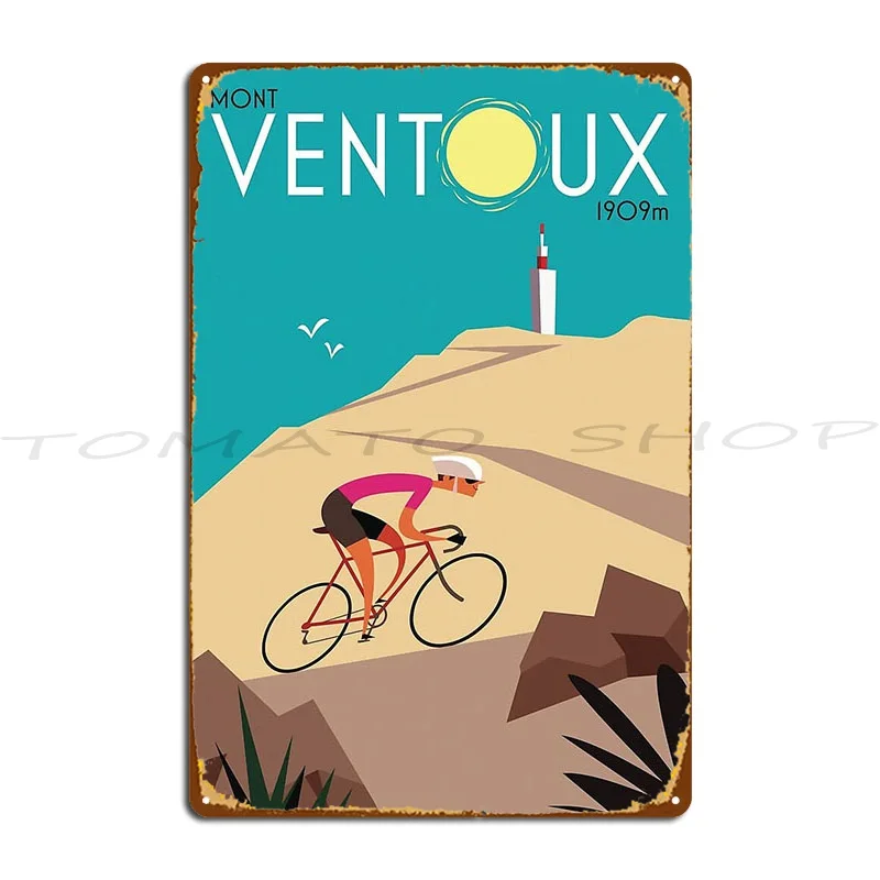 Mont Ventoux Cycling Metal Sign Garage Home Club Create Tin Sign Poster