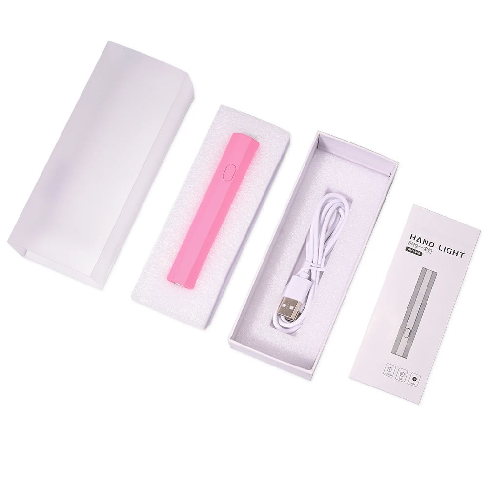 1 Stuks Mini Draagbare Led Nagellamp Snel Droog Langdurig Usb Nail Droger Machine Handheld Uv Zaklamp Pen Licht Voor Gel Nagels