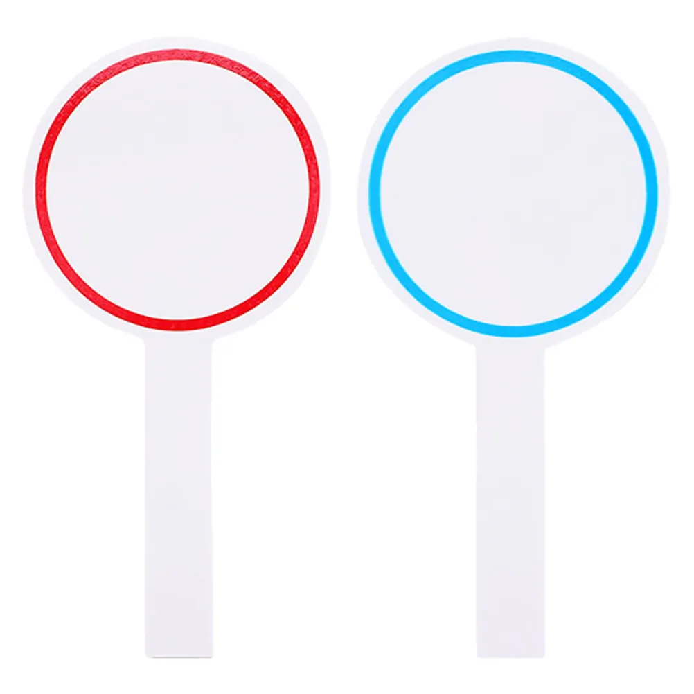 2Pcs Multipurpose Handheld Whiteboard Dry Erase Paddle for Scoring Voting Wiping DIY Blank Write Scoreboard Small Erasable Game