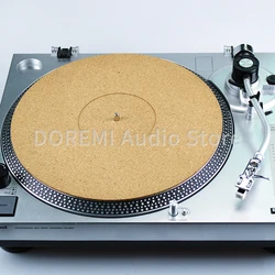 12in Cork Turntable Platter Mat Vibration Reduction Static Resistant Vinyl Record Pad for LP Vinyl Record Players Accessories