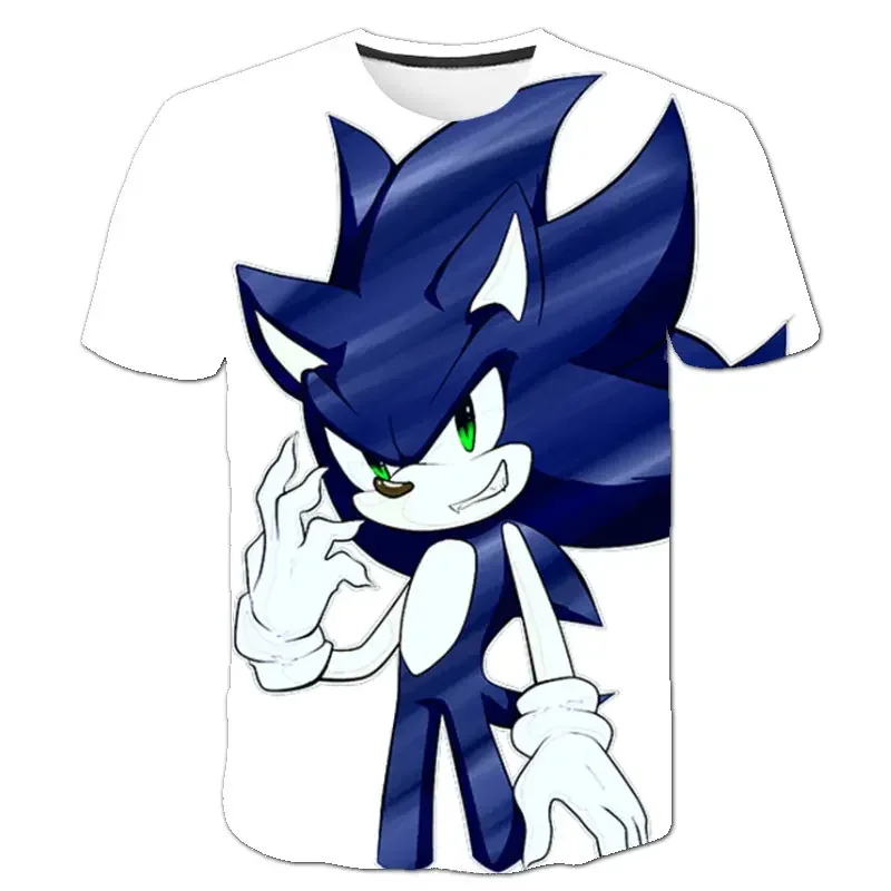T-shirt manches courtes à séchage rapide, imprimé en 3D, Sonic The Hedgehog, pour adolescents et garçons, été 2025