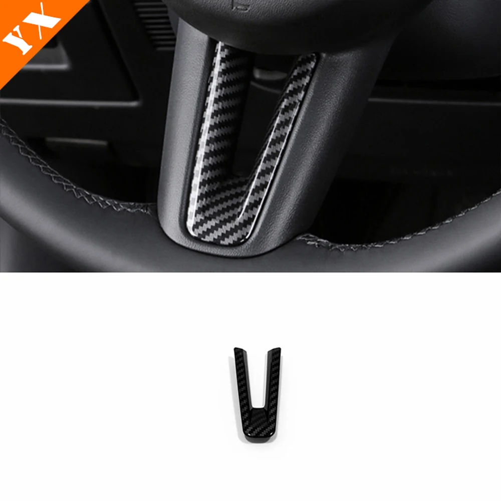 Car Steering Wheel Cover Carbon Red Silver Switch Sticker Frame Trim For Mazda 3 MX-30 CX-50 CX-60 CX-30 Accessories 2022-2023