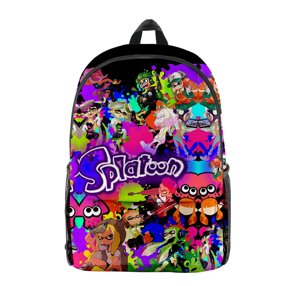 Sac à Dos de Voyage pour Garçon et Fille, Harajuku, Splatoon 3 Élèves, Imprimé en 3D, Oxford, Étanche