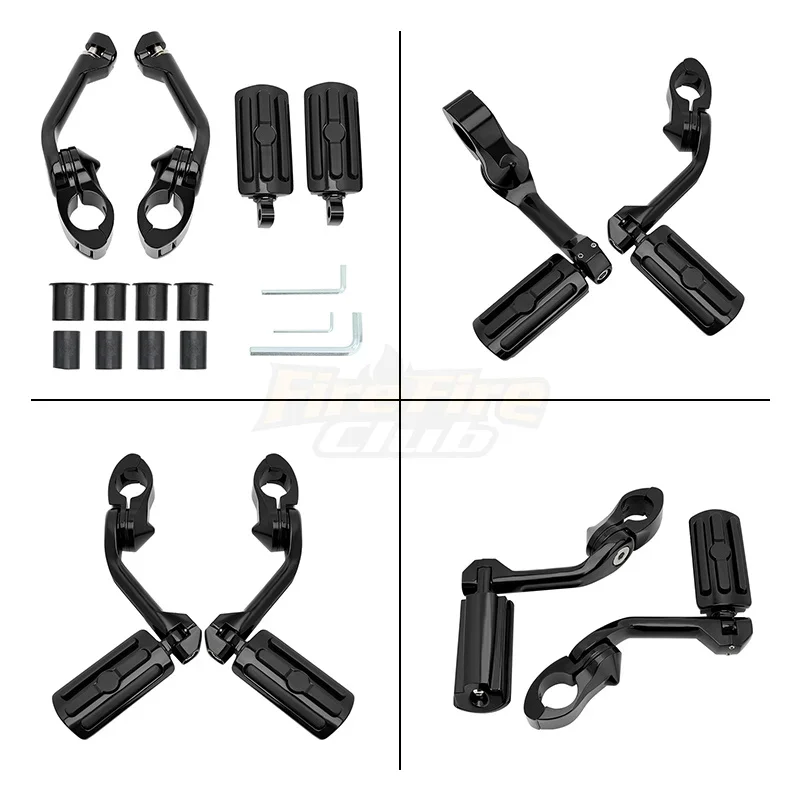 1/4 32MM Motorcycles Highway Crash Bar Foot Pegs Mount Accesorios Engine Guards Footrest For Harley Honda Kawasaki Suzuki Yamaha