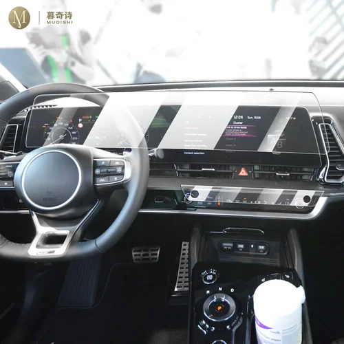 MUQSHI pantalla LCD Anti huella digital mate PPF TPU película protectora de pantalla de navegación de coche reinstalación para Kia Sportage NQ5 2021-2024