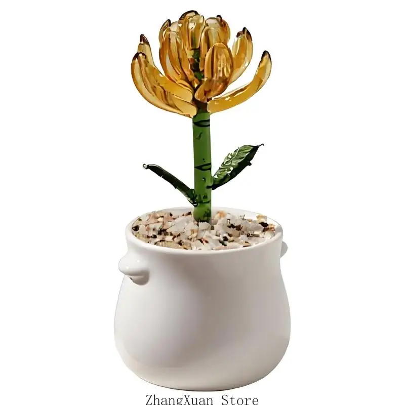 Künstliche Blumendekoration mit weißem Topf für die Präsentation Eingangstisch, 3 x – Detail 2