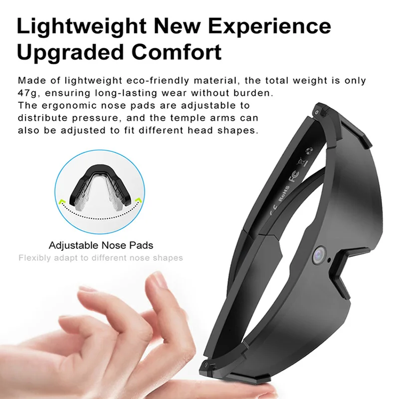 2026 New M95 HD 800W-Pixel Photo and Video Sports AI Glasses with Camera Bluetooth and Sun Protection for Outdoor Cycling image 6