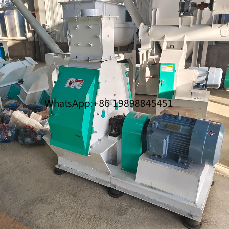 عالية الكفاءة قطرة الماء المطرقة مطحنة سعة كبيرة آلة سحق الحبوب مسحوق معالجة الأعلاف خلاط