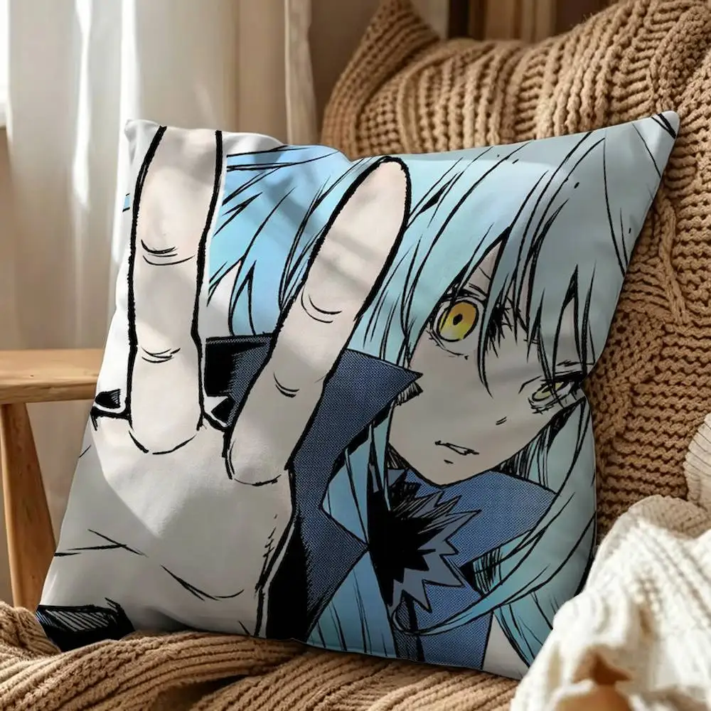 Tensura Rimuru Tempest Square Double-Sided Printed Pillow Case Sofa Cushion Cover Bedroom Bedside Decor