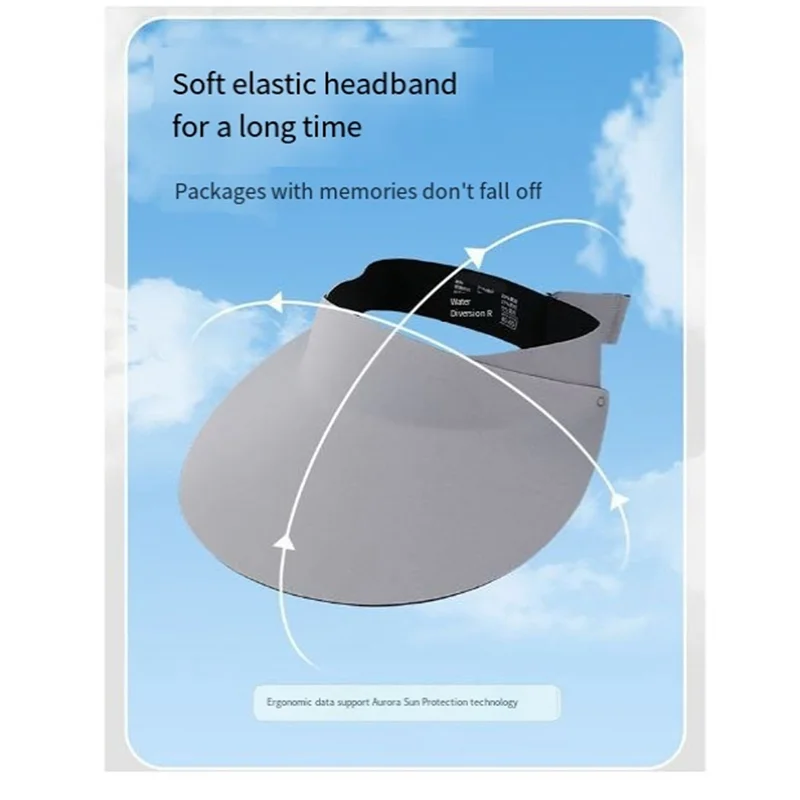 

AEF6-1 PCS No Eaves Empty Top Sun Protection Cap Outdoor Running Baseball Cap Folding