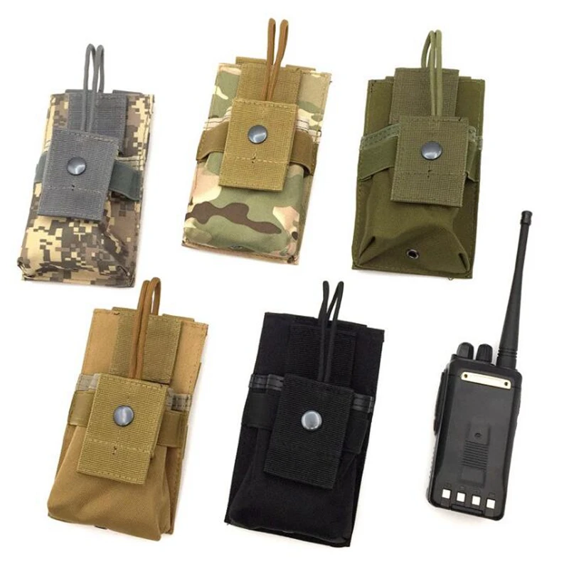 MOLLE Tactical Nylon Sealed Walkie-talkie Bag Camping, Mountain Travel, Outdoor Activity Buckle, Sealed Pocket Walkie-talkie Bag