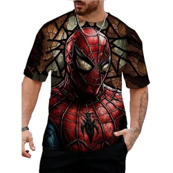 2024 Men's Marvel Spider Man print Graphic T-shirts For Men Oversized Short Sleeve Punk Tops Tee Shirt Men Death Clothing Boys ﻿