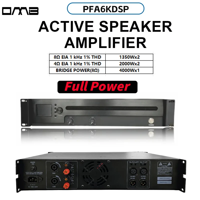 TLF PFA6KDSP Productos de tendencia caliente Clase D Puente de 2 canales Potencia 8Ω Amplificador de 4000 vatios Amplificador de audio de 4000 vatios 4000w