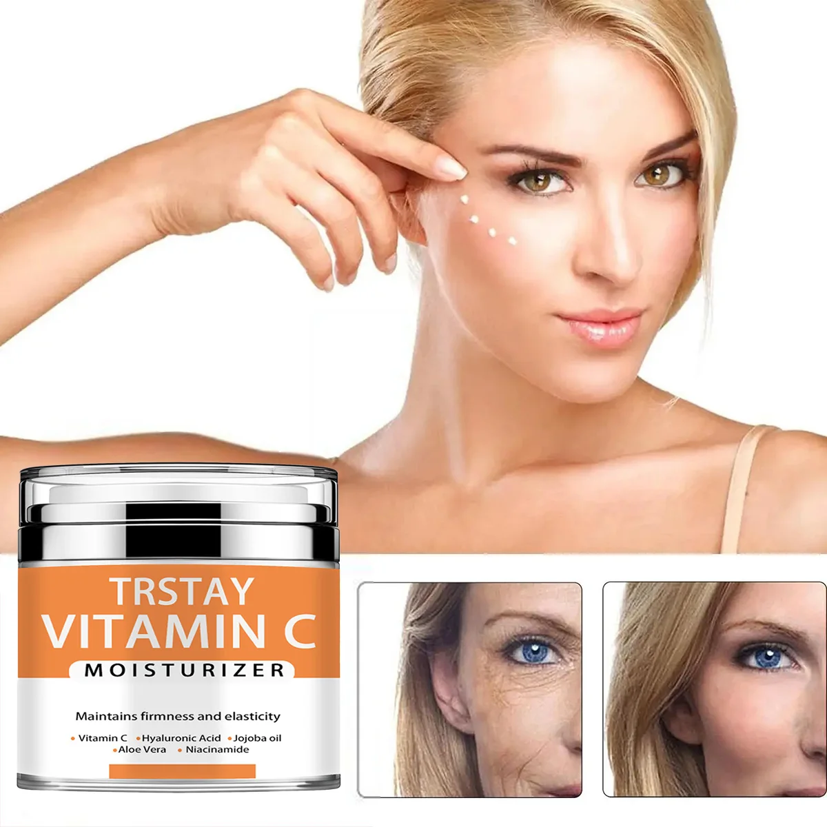 

TRSTAY Увлажняющий крем с витамином С для укрепления лица и эластичности и ухода за гиалуроновой кислотой Масло Джооба Ниацинамид