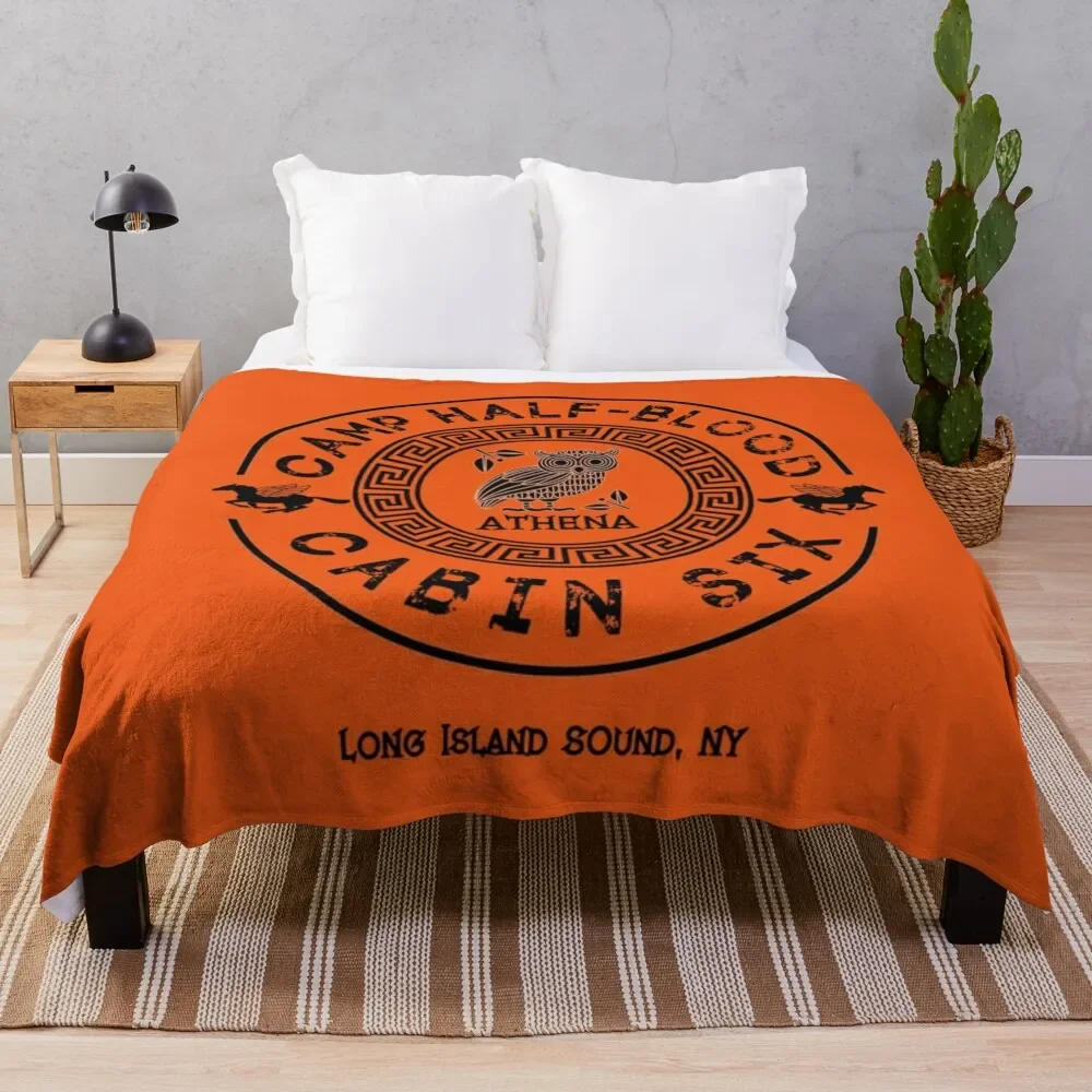 

Cabin Six Athena Gift Percy Jackson Camp Half Blood Throw Blanket Shaggy sofa bed Sleeping Bag Camping Blankets