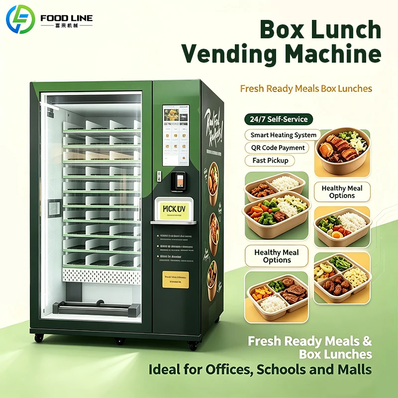 Smart Hot Food Vending Machine with Built-in Microwave and Coin Operation for Outdoor Use Customized
