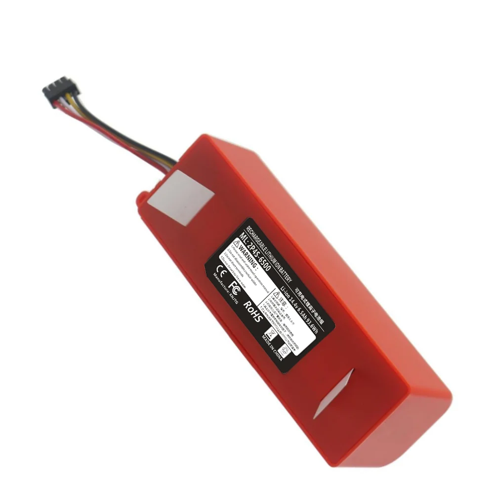 

Литий-ионный аккумулятор 6500 мАч, 14,4 В для Xiaomi Mijia1S Roborock S50-S55/S5 Max/S6/S7, аксессуары для подметального робота-пылесоса.