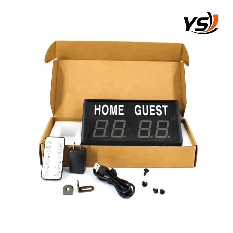 4 Digit Football Scoreboard ABS Metal Referee Special Score Keeper Time Score Display for Soccer Stadium Match Outdoor