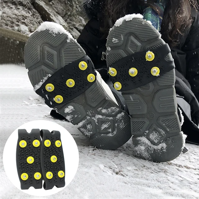 Anti Skid Shoe Spikes for Snow And Ice Gripper Winter Shoes Grip Anti Slip Crampons for Outdoor Climbing Ice Cleats Shoe Covers AliExpress