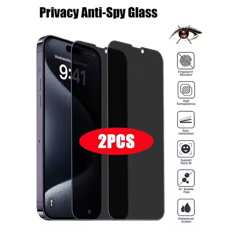 2pcs Privacy Tempered Glass for Samsung Galaxy S25 Ultra S24 S23 Plus S10 S22 S21 Anti-spy Screen Protector Fingerprint Function